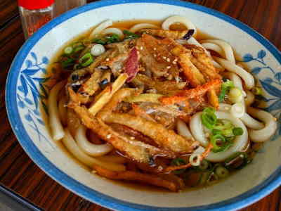男木島で食べたうどん 男木島で食べたうどん