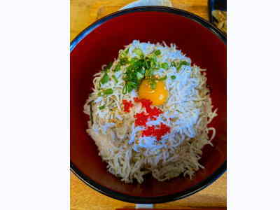 昼食にしらす丼は最高 昼食にしらす丼は最高